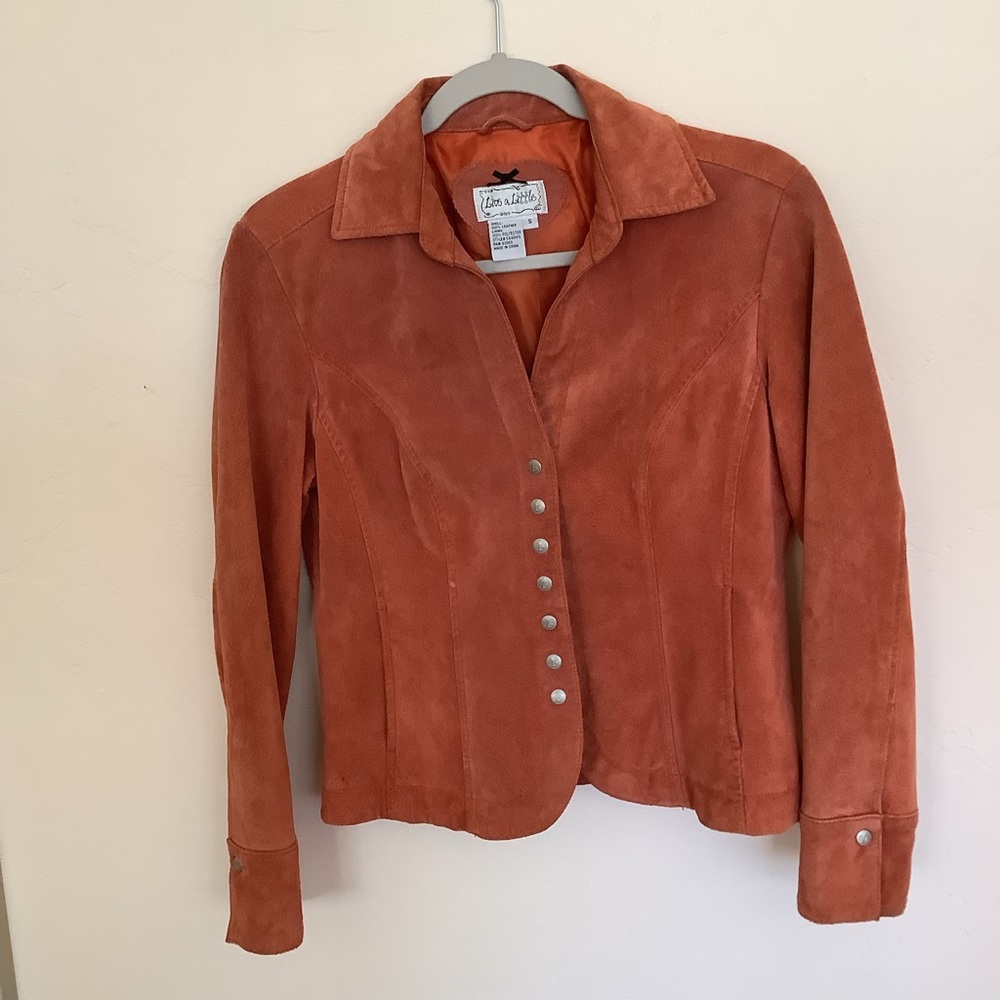 Rust colored 100% leather lining jacket